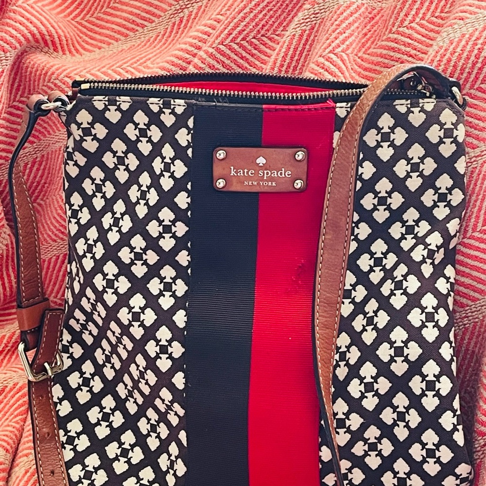 Kate Spade Black and Red Patterned Bag